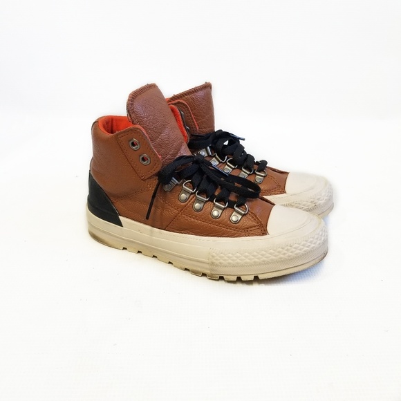 Converse Shoes - CONVERSE Rare Leather High Top Sneakers Size 6